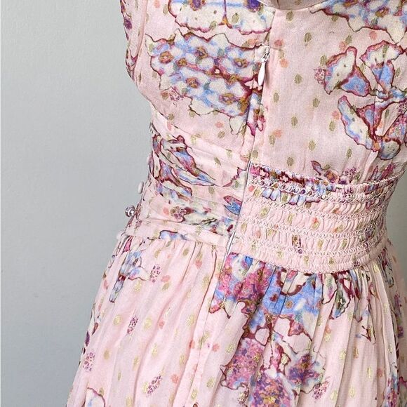 HEMANT & NANDITA Floral Print Button-Front Minidress size S - Picture 13 of 16